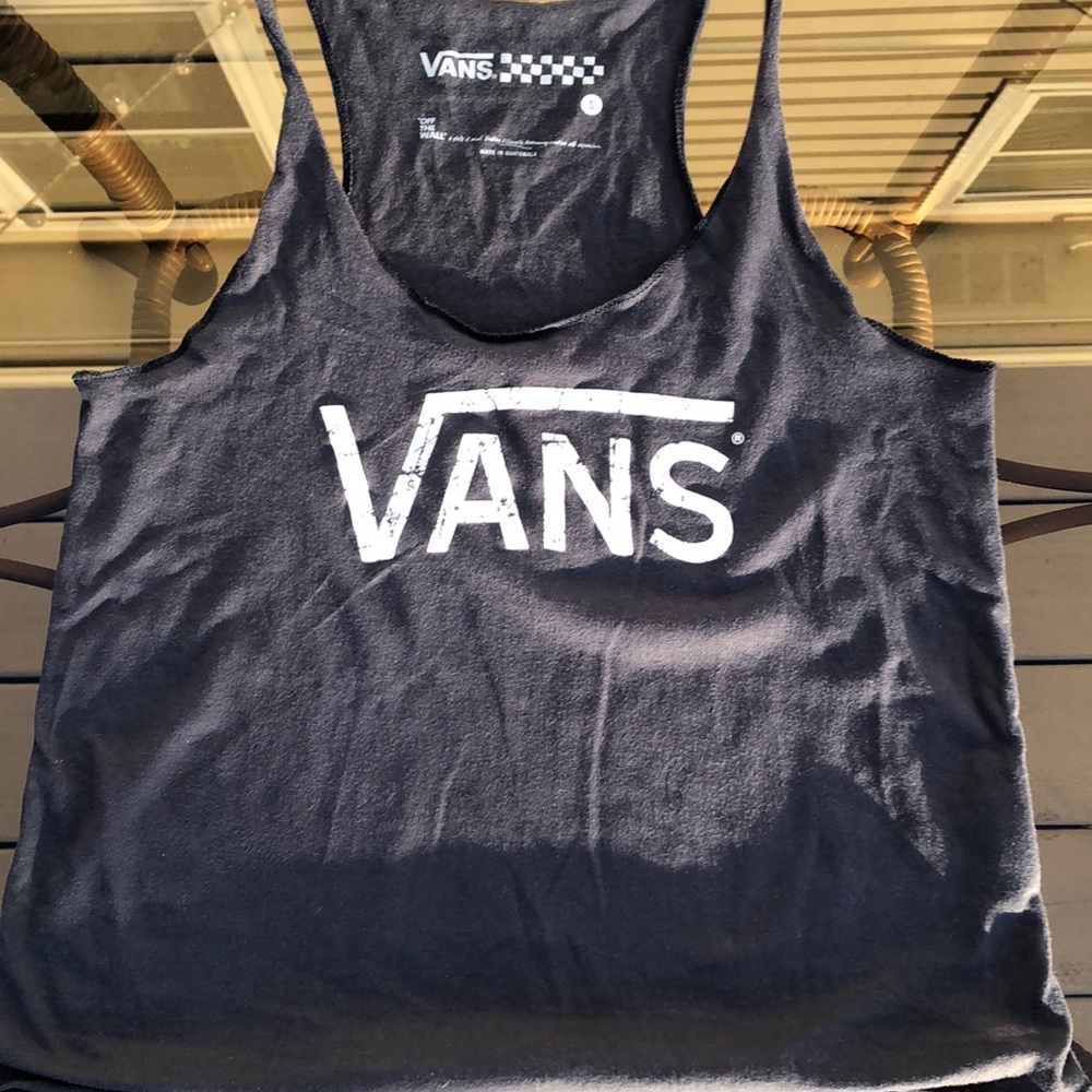 Vans grey/navy blue tank top